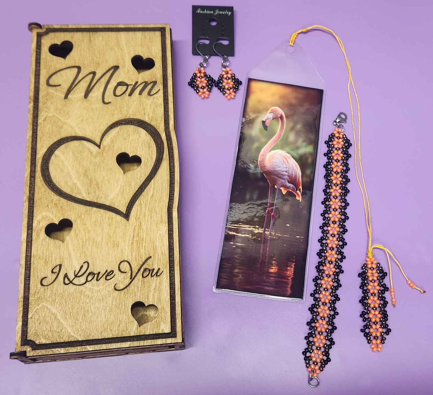 (image for) Mother's Day Gift Set - Flamingo - Orange, Iris, Black